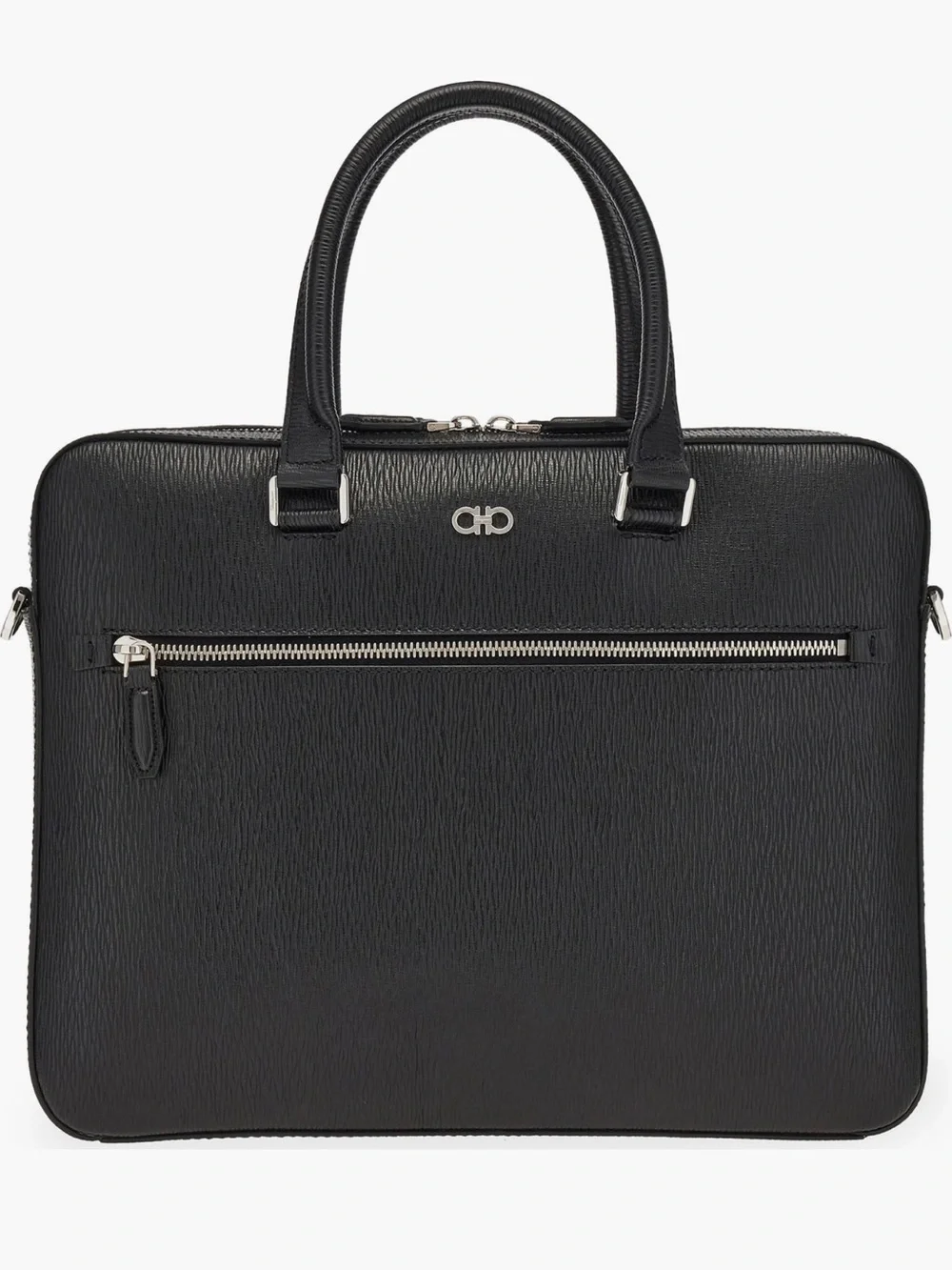 FERRAGAMO Revival Double Gancio Leather Briefcase